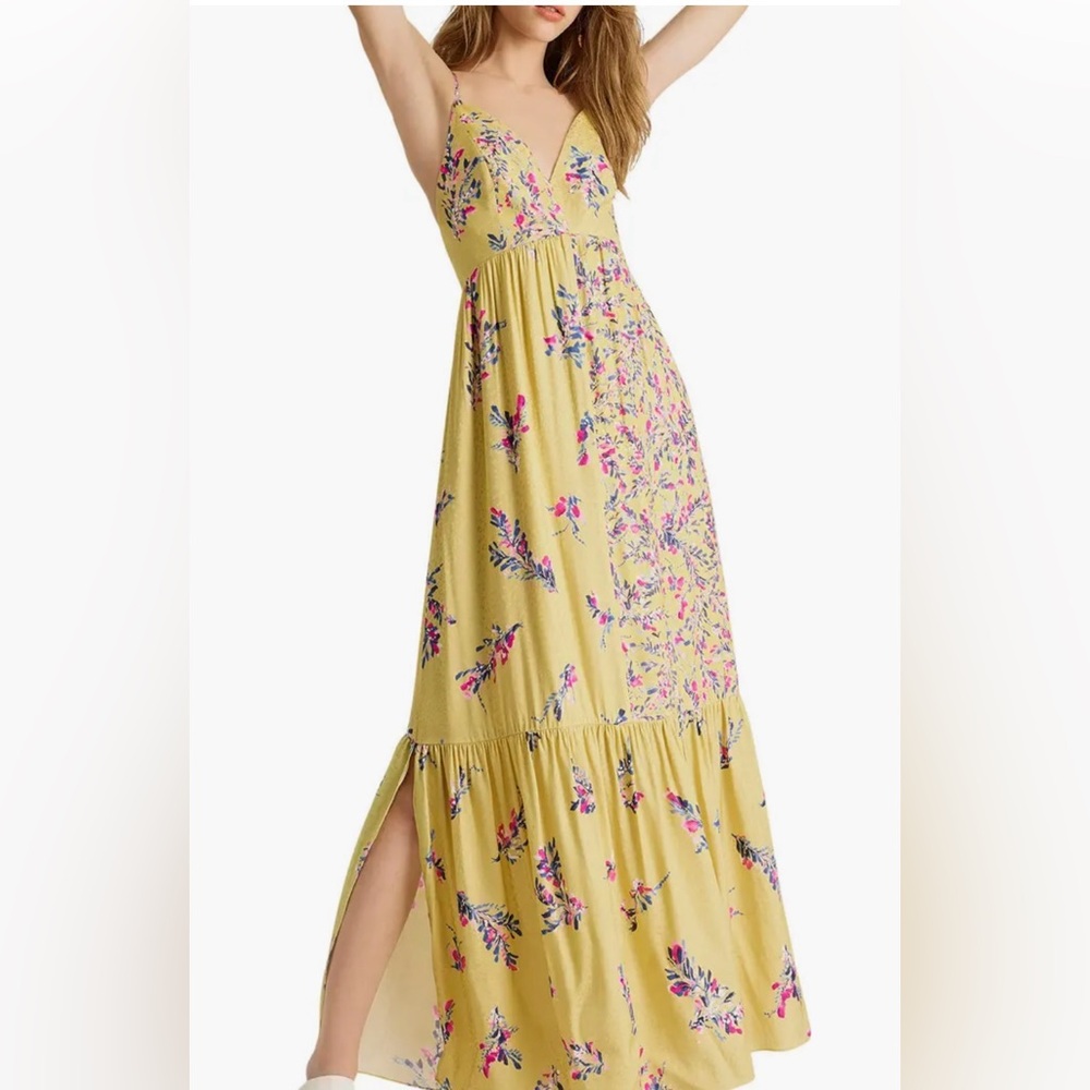 French Connection Floral Yellow Maxi Dress